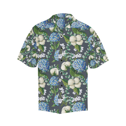 Hydrangea Pattern Print Design 02 Men's Hawaiian Shirt