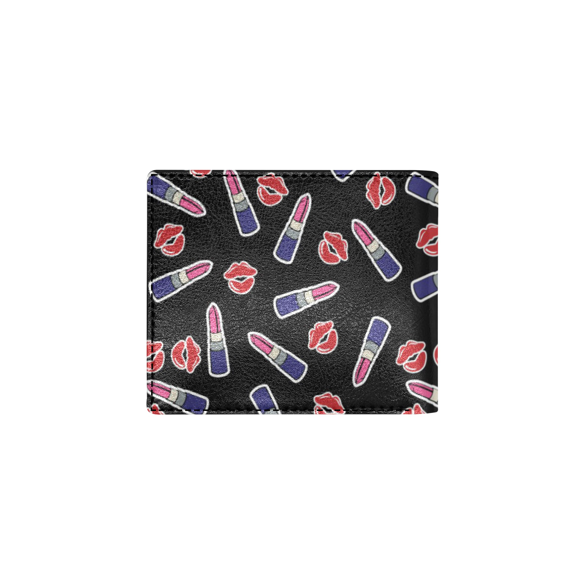 Lipstick Pattern Print Design LT01 Men's ID Card Wallet