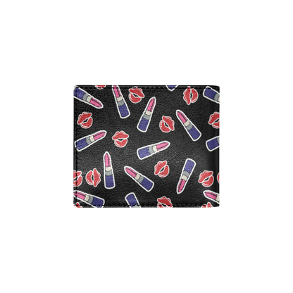 Lipstick Pattern Print Design LT01 Men's ID Card Wallet