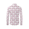 Bull Terrier Pink Print Pattern Men's Long Sleeve Shirt