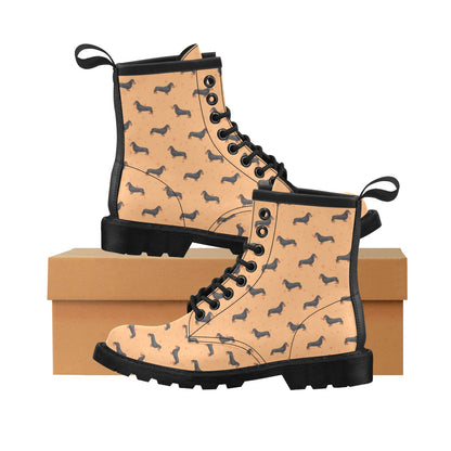 Dachshund Draw Print Pattern Women's Boots