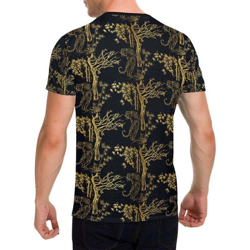 Tiger Gold Print Design LKS307 Men's All Over Print T-shirt