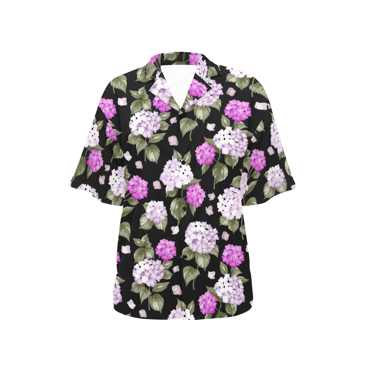 Hydrangea Pattern Print Design HD011 Women's Hawaiian Shirt
