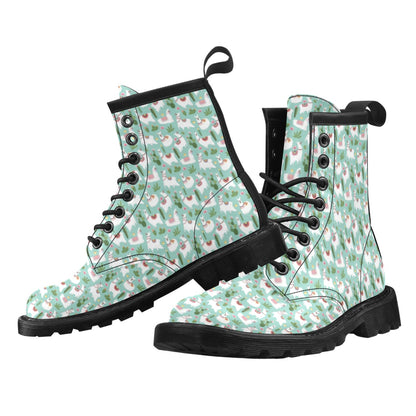 Llama with Cactus Themed Print Women's Boots