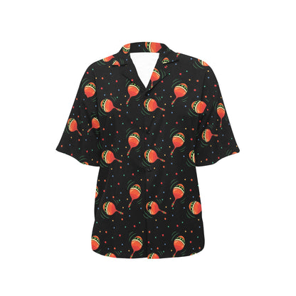Maracas Pattern Print Design 03 Women's Hawaiian Shirt