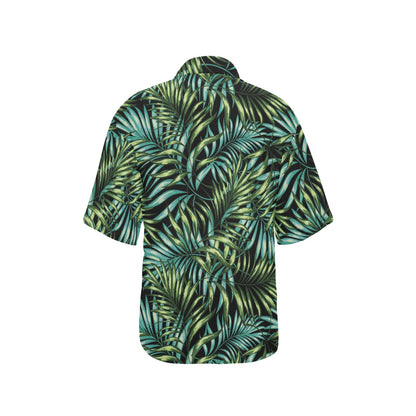 Tropical Flower Pattern Print Design TF08 Women's Hawaiian Shirt
