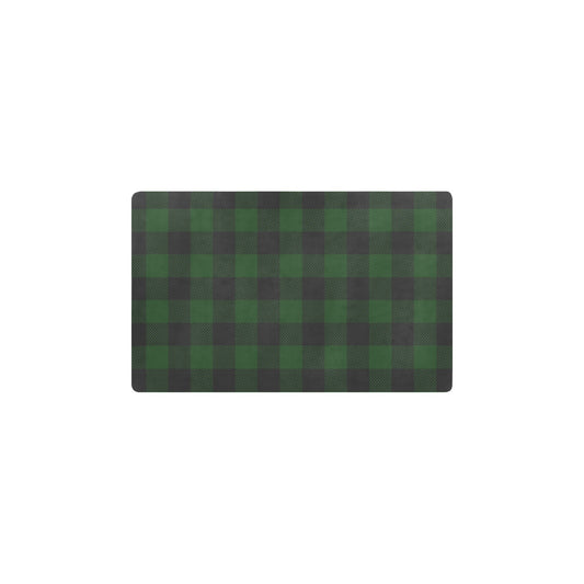 Buffalo check Green Pattern Print Design 02 Kitchen Mat