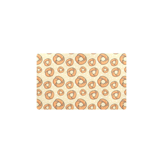Bagel Pattern Print Design 03 Kitchen Mat