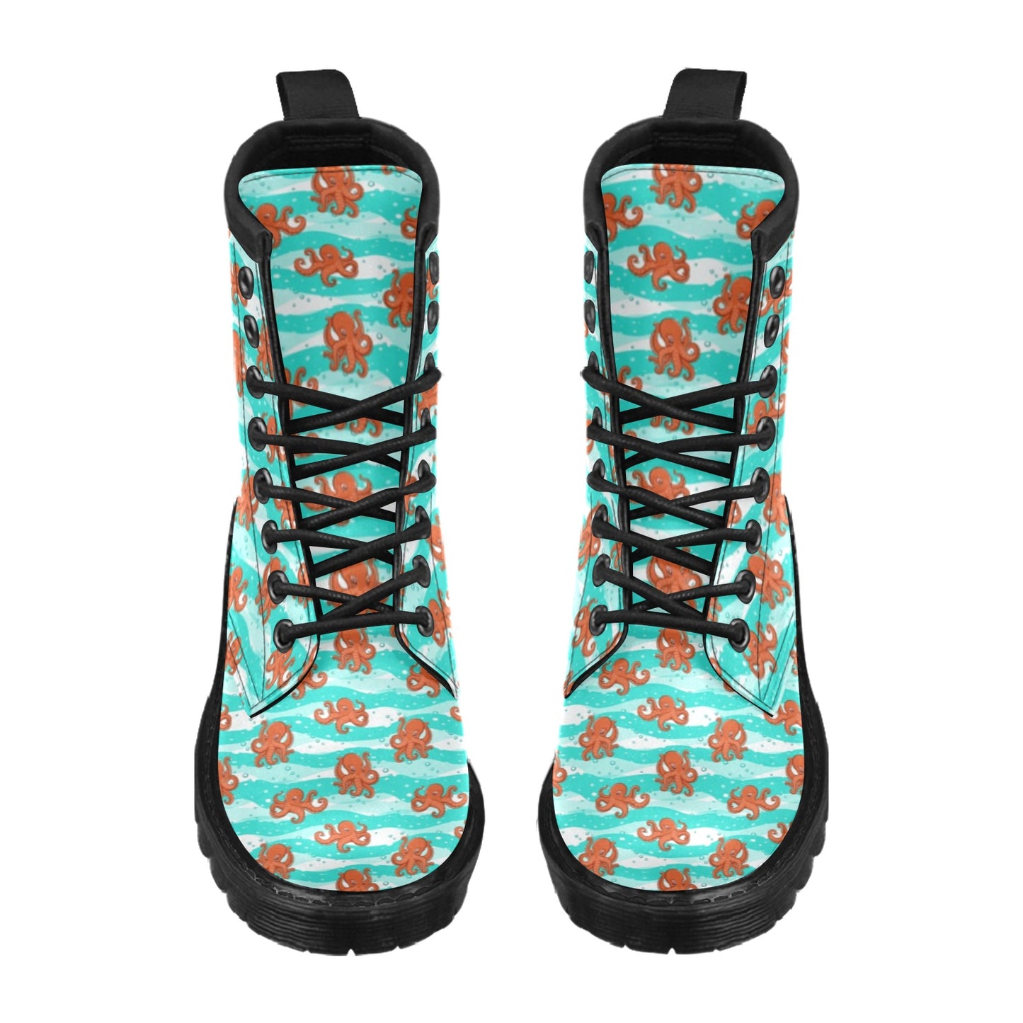 Octopus Cute Design Print Themed Women's Boots