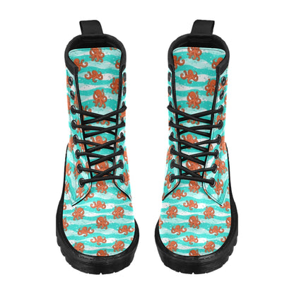 Octopus Cute Design Print Themed Women's Boots