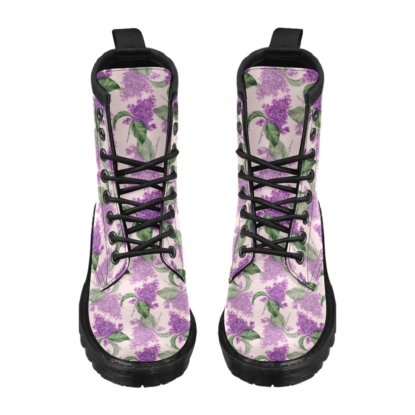 Lilac Pattern Print Design LI02 Women's Boots