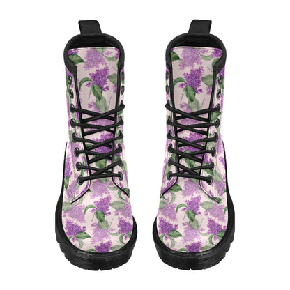 Lilac Pattern Print Design LI02 Women's Boots
