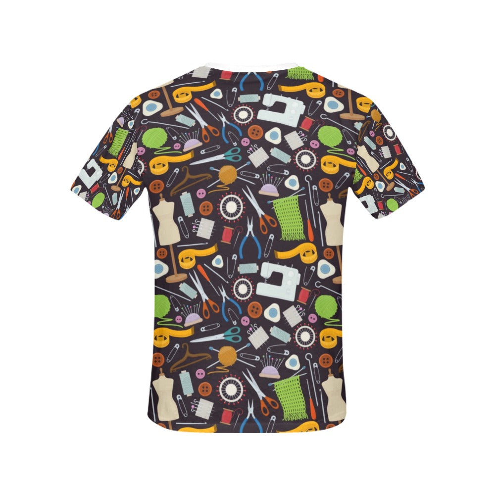 Sewing Equipment Print Design LKS308 Women's  T-shirt