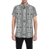 Polynesian Tattoo Design Men's Short Sleeve Button Up Shirt