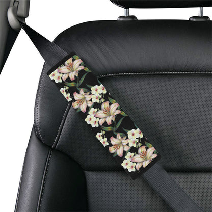Lily Pattern Print Design LY03 Car Seat Belt Cover