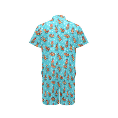 Reindeer Print Design LKS402 Men's Romper