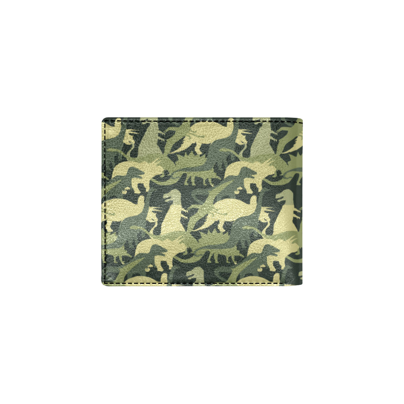 Camouflage Dinosaur Pattern Print Design 03 Men's ID Card Wallet