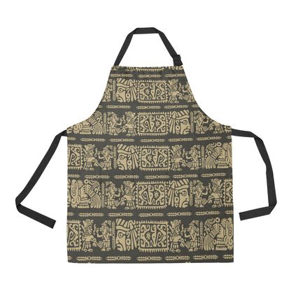 Mayan Pattern Print Design 02 Apron with Pocket