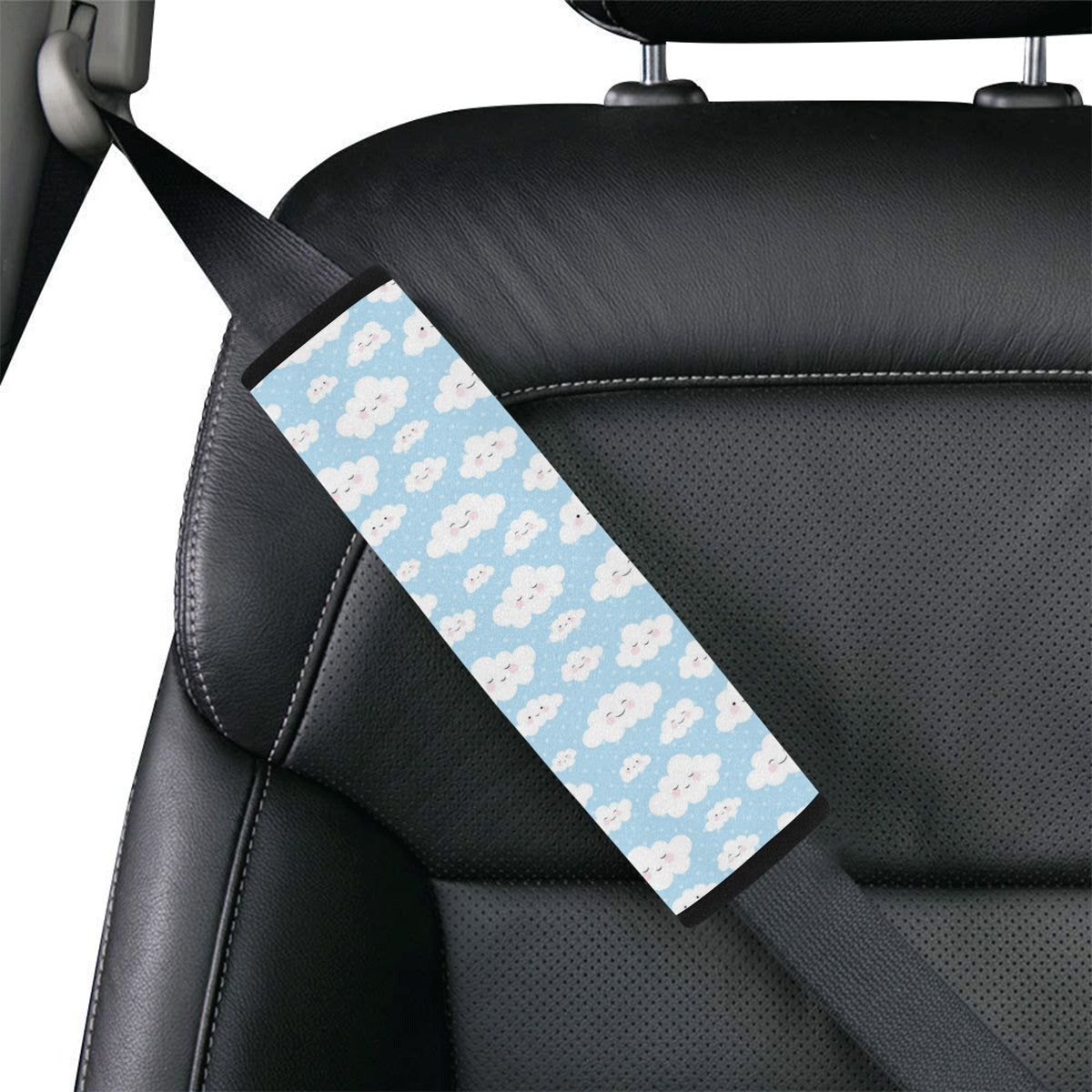 Cloud  Pattern Print Design 02 Car Seat Belt Cover