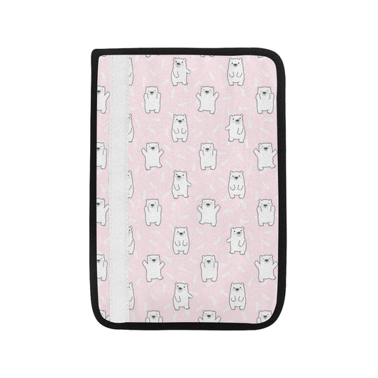 Polar Bear Pattern Print Design PB09 Car Seat Belt Cover
