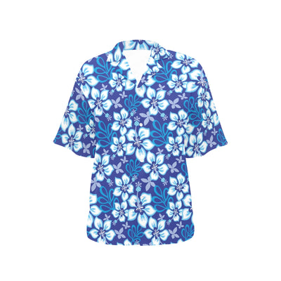 Hibiscus Pattern Print Design HB04 Women's Hawaiian Shirt