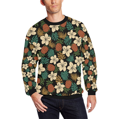 Hawaiian Themed Pattern Print Design H08 Men Long Sleeve Sweatshirt