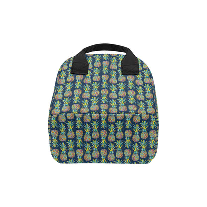 Pineapple Color Art Insulated Lunch Bag