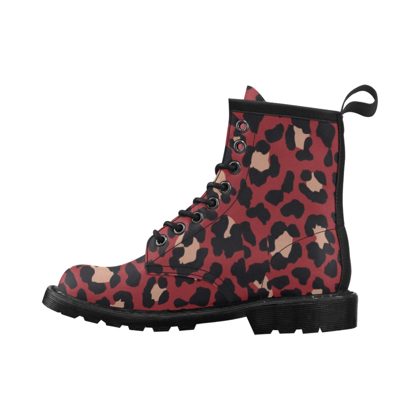Cheetah Red Print Pattern Women's Boots