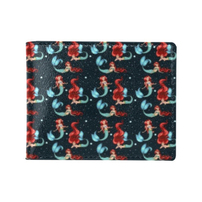 Mermaid Girl Themed Design Print Men's ID Card Wallet
