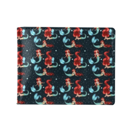Mermaid Girl Themed Design Print Men's ID Card Wallet