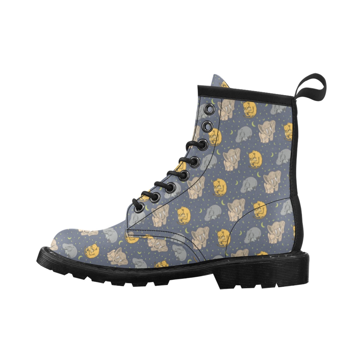 Safari Elephant Lion Print Design LKS303 Women's Boots