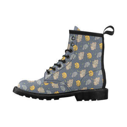 Safari Elephant Lion Print Design LKS303 Women's Boots