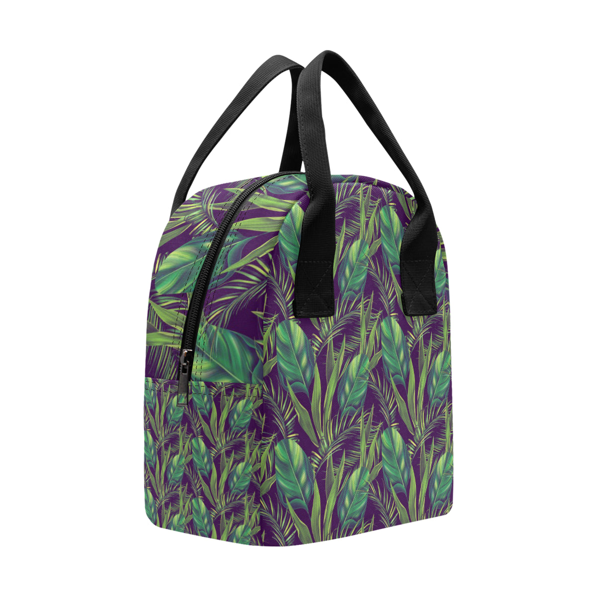 Palm Leaves Pattern Print Design PL03 Insulated Lunch Bag