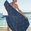 Shrimp Print Design LKS305 Beach Towel 32" x 71"