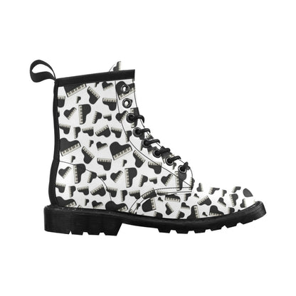 Piano Print Design LKS405 Women's Boots