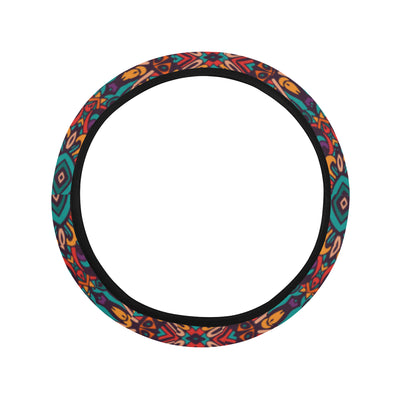 Ethnic Style Print Pattern Steering Wheel Cover with Elastic Edge