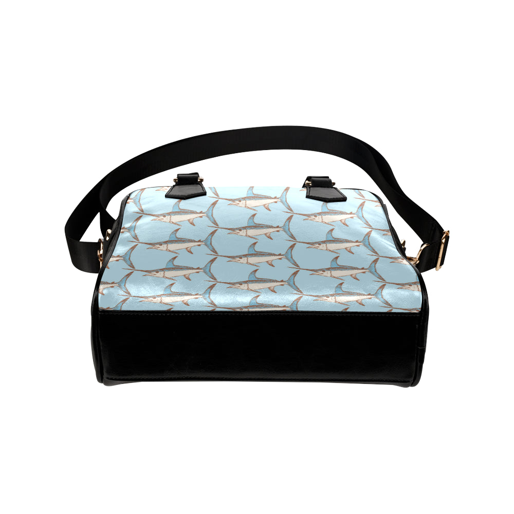 Swordfish Pattern Print Design 01 Shoulder Handbag
