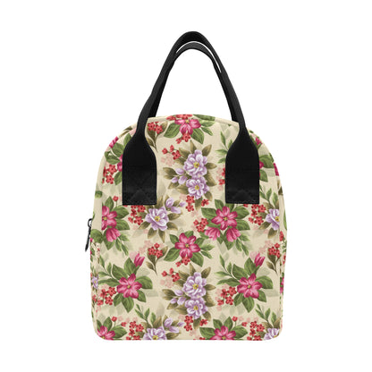 Summer Floral Pattern Print Design SF08 Insulated Lunch Bag