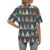 Tribal native american tent Aztec Women's Hawaiian Shirt