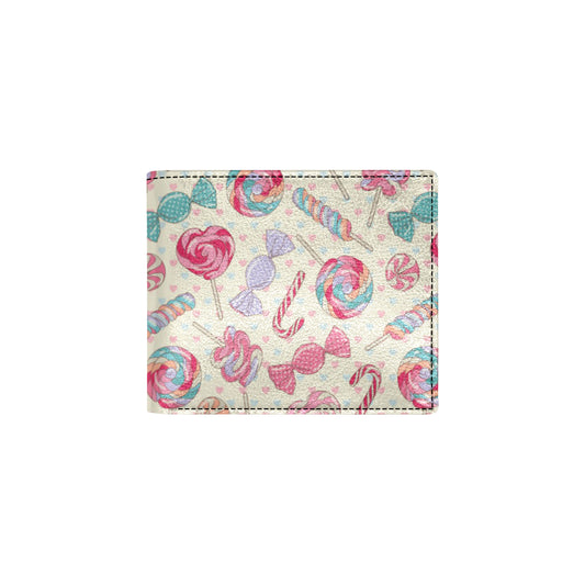 Candy Pattern Print Design CA04 Men's ID Card Wallet