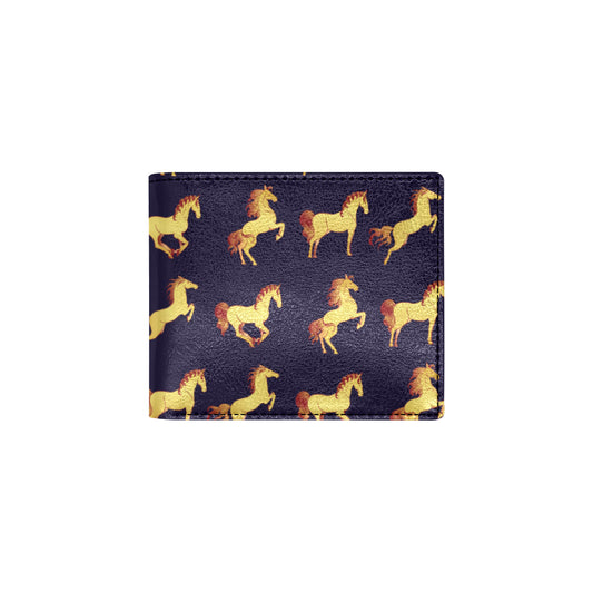 Gold Horse Pattern Men's ID Card Wallet