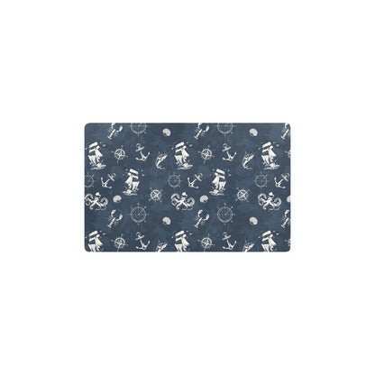 Nautical Sea Themed Print Kitchen Mat