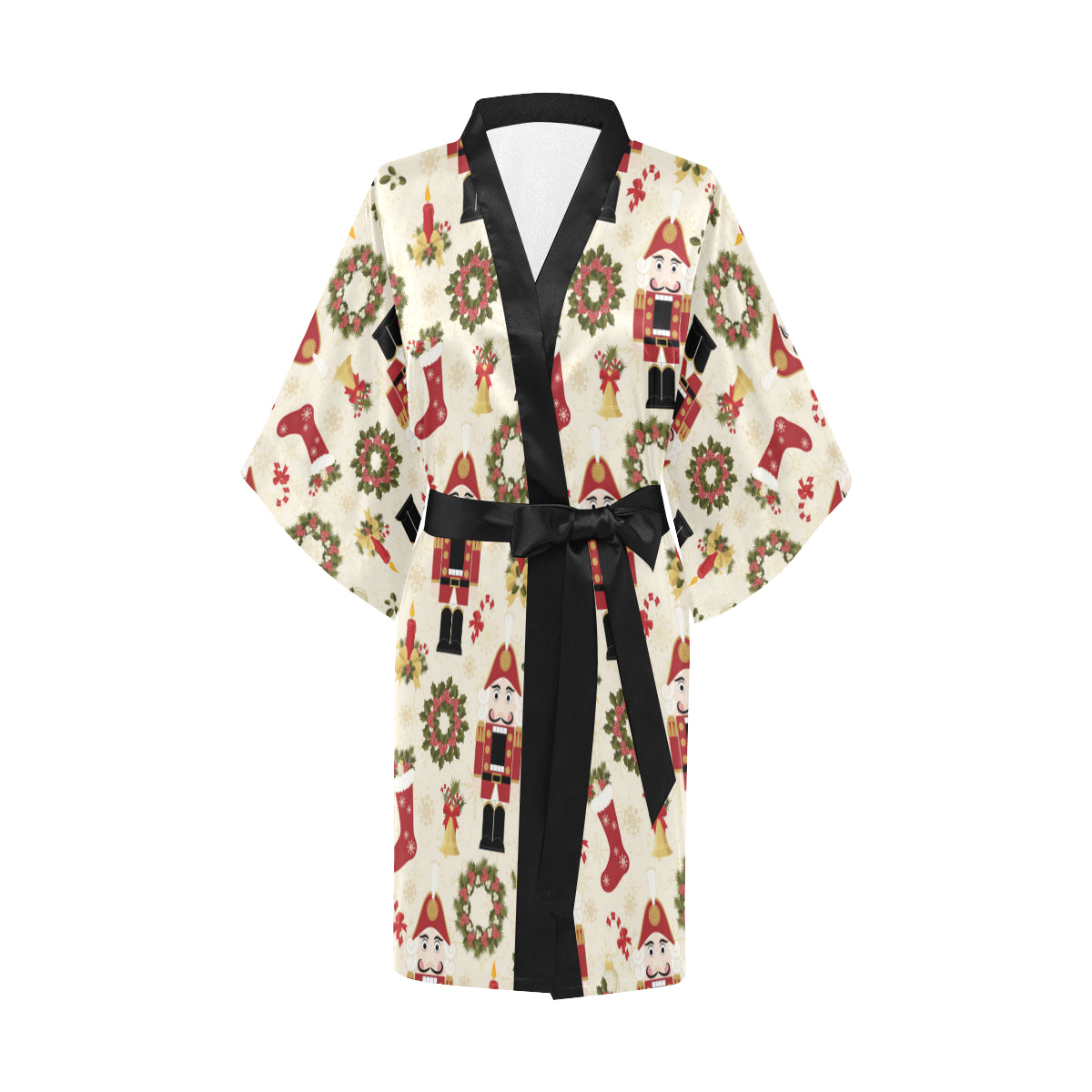 Nutcracker Pattern Print Design A01 Women's Short Kimono