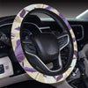 Iris Pattern Print Design IR02 Steering Wheel Cover with Elastic Edge