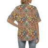 Mandala Flower Themed Design Print Women's Hawaiian Shirt