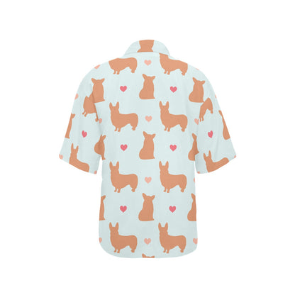 Pembroke Welsh Corgis Pattern Print Design A01 Women's Hawaiian Shirt