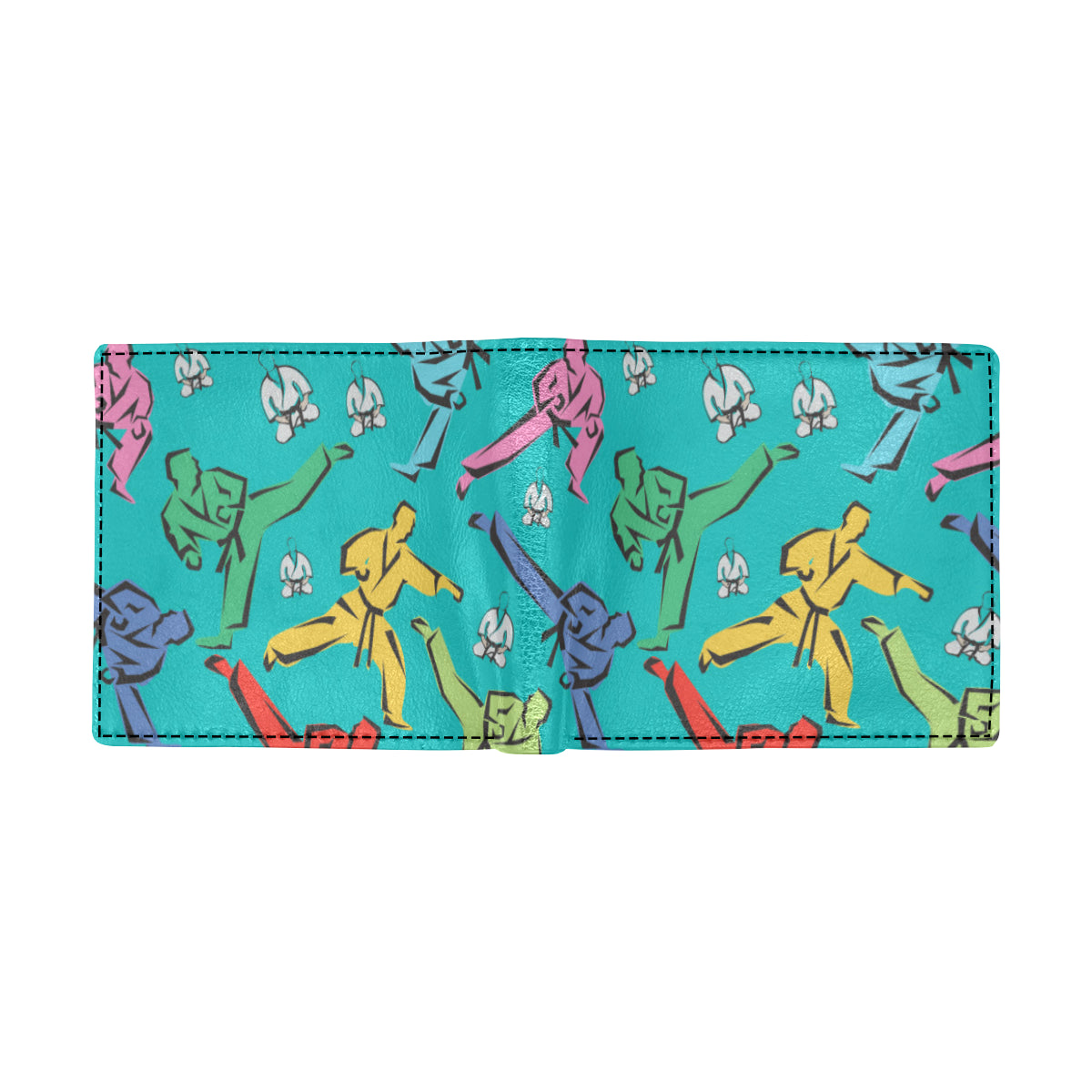Judo Pattern Print Design 01 Men's ID Card Wallet
