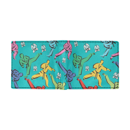 Judo Pattern Print Design 01 Men's ID Card Wallet