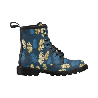Banana Leaf Pattern Print Design BL09 Women's Boots