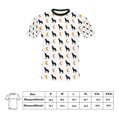 Wolf Moon Print Design LKS302 Men's All Over Print T-shirt